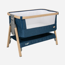 Tutti Bambini Cozee Bedside Crib - Oak / Midnight Blue