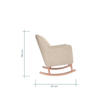 Tutti Bambini Noah Rocking Chair & Pouffe Set - Stone (Natural)