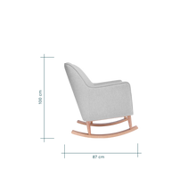 Tutti Bambini Noah Rocking Chair & Pouffe Set - Pebble (Grey)