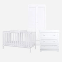 Tutti Bambini White Malmo Cot Bed with Rio Furniture 3-Piece Set - White