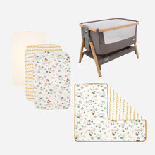 Tutti Bambini CoZee Bedside Crib - Oak and Charcoal - Our Planet Starter Pack & Protector