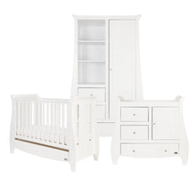 Tutti Bambini Lucas 5pc Bundle - Cot Bed / SI70 / CC/ WR / Shelves - White