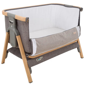 Tutti Bambini CoZee Bedside Crib - Oak and Charcoal - Our Planet Starter Pack & Protector