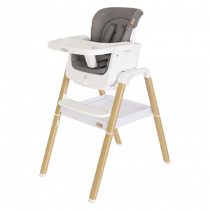 Tutti Bambini Nova Evolutionary Highchair - Oak/White - Stylish, Safe and Adjustable for Your Growing Child