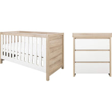 Tutti Bambini Modena 2 Piece Room Set (White/Oak) - 037RS1/1135 - Baby Bumpa