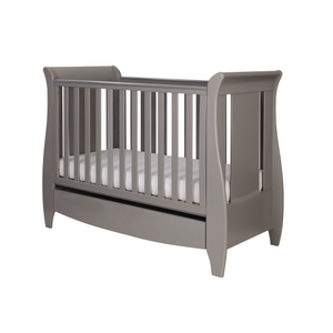 Tutti Bambini Katie Space Saver Sleigh Cot Bed with Under Bed Drawer (Cool Grey) - 211139/93 - Baby Bumpa