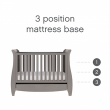 tutti bambini katie cot bed Space Saver Sleigh Cot Bed with Under Bed Drawer (Cool Grey) - 211139/93 - Baby Bumpa