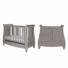 Tutti Bambini Lucas 2 Piece Nursery Room Set - Cool Grey (039RS1/93) + Free Mattress (August Promo) - Baby Bumpa