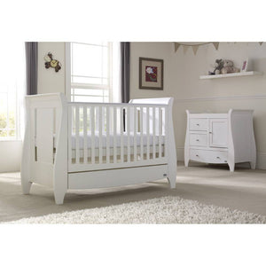 Tutti Bambini Lucas 2 Piece Nursery Room Set - White (039RS1/11) + Free Mattress (August Promo) - Baby Bumpa